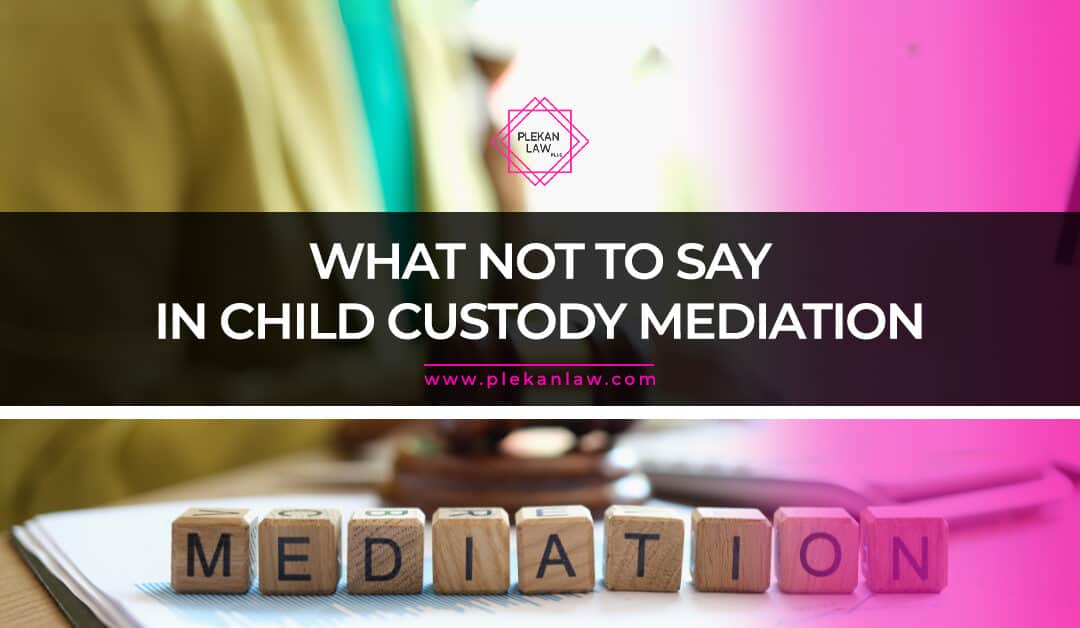 What Not to Say in Child Custody Mediation
